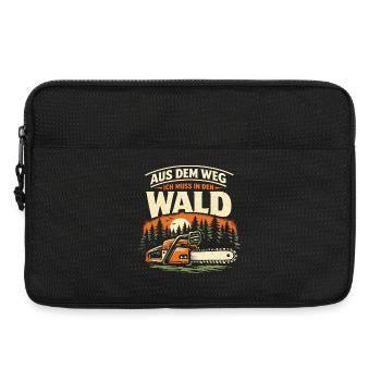 Lustiger Kettensäge Spruch Holzfäller Forstwirt - Laptoptasche 13" - Schwarz - Vorne