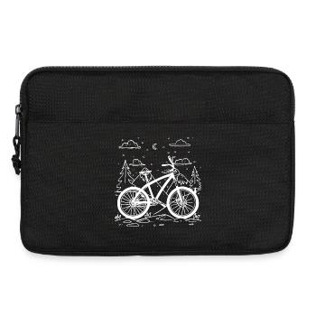 Cartoon Fahrradfahrer - Laptoptasche 13" - Schwarz - Vorne