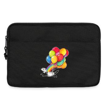 Ferret Balloons and Rainbow - Laptop bag 13" - black - Front