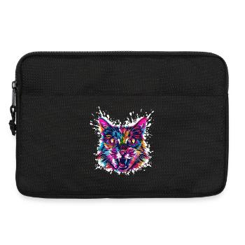 Cat Art Graffiti - Laptop bag 13" - black - Front