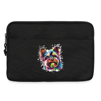 Colorful Dog Portrait Splash - Laptop bag 13" - black - Front