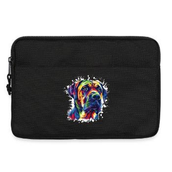 Art canin aquarelle - Sacoche pour ordinateur portable 13 pouces - noir - Devant