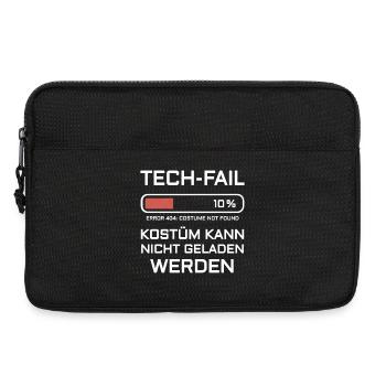 Error 404 Kostüm nicht gefunden Nerd Gamer Party - Laptoptasche 13" - Schwarz - Vorne