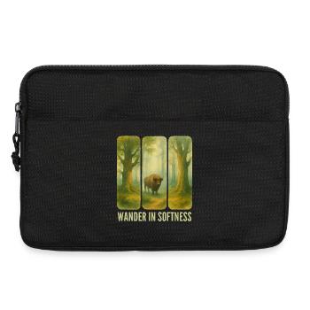 Wandering Bison in the Forest - Laptop bag 13" - black - Front