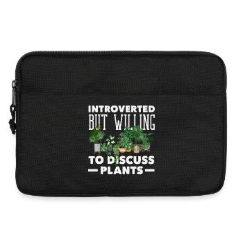 Introvertiert Diskutiere Pflanzen Lustige - Laptoptasche 13" - Schwarz - Vorne