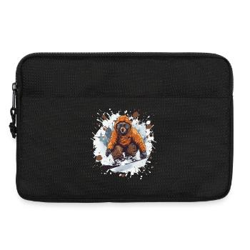 Bear Snowboard - Laptop bag 13" - black - Front