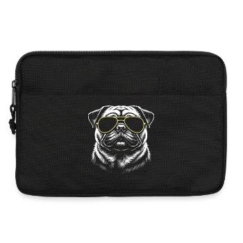 Mops Kopf - Laptoptasche 13" - Schwarz - Vorne