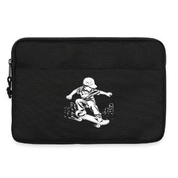 Kleiner Skater - Laptoptasche 13" - Schwarz - Vorne