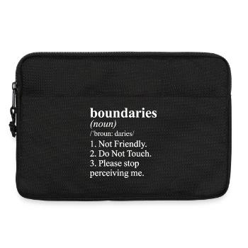 Définition drôle et non amicale - Sacoche pour ordinateur portable 13 pouces - noir - Devant