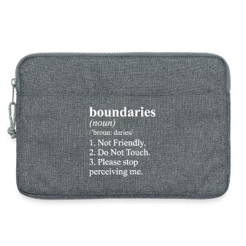 Not Friendly Funny Definition Meme - Laptop bag 13" - heather grey - Front