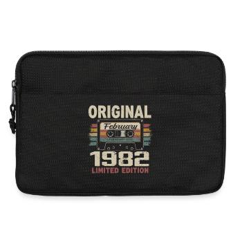 Février 1982, Cadeau d'Anniversaire février 1982 - Sacoche pour ordinateur portable 13 pouces - noir - Devant
