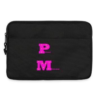 Maman poney rose avec des étoiles - Sacoche pour ordinateur portable 13 pouces - noir - Devant