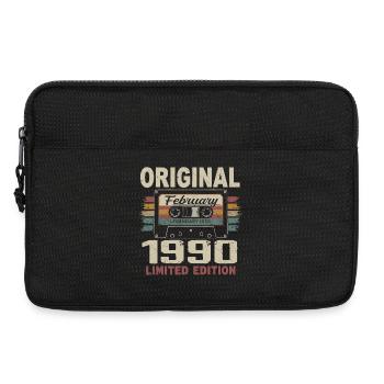 Februar 1990, Februar 1990 Geburtstagsgeschenk - Laptoptasche 13" - Schwarz - Vorne