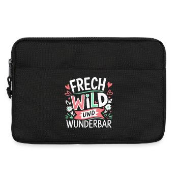 Cheeky, wild and wonderful - colourful design - Laptop bag 13" - black - Front