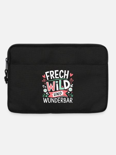 Frech, Wild und Wunderbar - Kunterbuntes Design - Laptoptasche 13" - Schwarz