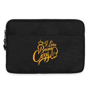 I Love Being Cozy Gemütlichkeit Zuhause Entspannt - Laptoptasche 13" - Schwarz - Vorne