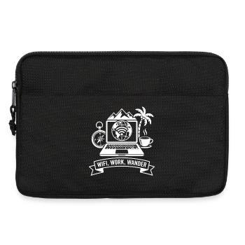 WLAN Wanderlust Laptop Design - Laptoptasche 13" - Schwarz - Vorne