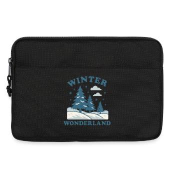 Pays des merveilles hivernales - Sacoche pour ordinateur portable 13 pouces - noir - Devant