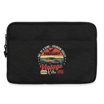 Vintage Retro Birthday Gift from February 1978 - Laptop bag 13" - black - Front