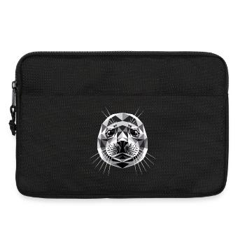 Robbe mit Sonnenbrille Seehund Walross Süße Robben - Laptoptasche 13" - Schwarz - Vorne