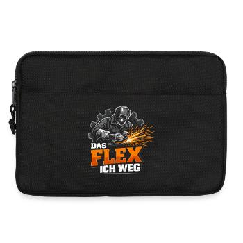 Handwerker Das Flex Ich Weg Lustig - Laptoptasche 13" - Schwarz - Vorne