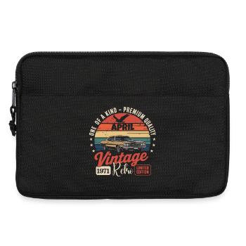 55 Years April 1971 Vintage Retro Gift Anniversair - Laptop bag 13" - black - Front