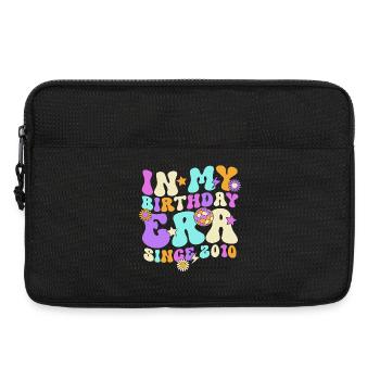 Idée de cadeau rétro pour le 16e anniversaire - Sacoche pour ordinateur portable 13 pouces - noir - Devant