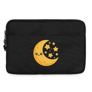 Mond und Sterne - Laptoptasche 13" - Schwarz - Vorne