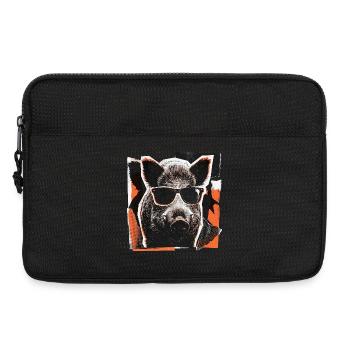 Cool Wild Boar Sunglasses Vintage - Laptop bag 13" - black - Front