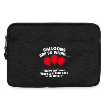 Motif drôle d’anniversaire avec une phrase sarcastique - Sacoche pour ordinateur portable 13 pouces - noir - Devant