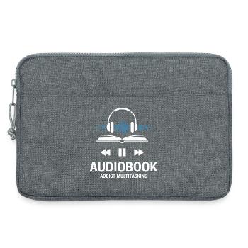 Hörbuch Buchliebhaber Geschichten Kopfhörern - Laptoptasche 13" - Grau meliert - Vorne