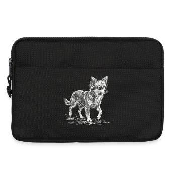 Chihuahua Sketch – Minimalistisches Design - Laptoptasche 13" - Schwarz - Vorne