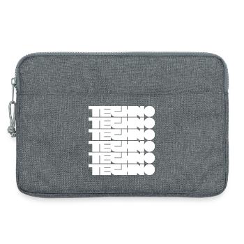 Techno Music Bold Abstract Geometry logo - Sacoche pour ordinateur portable 13 pouces - gris chiné - Devant