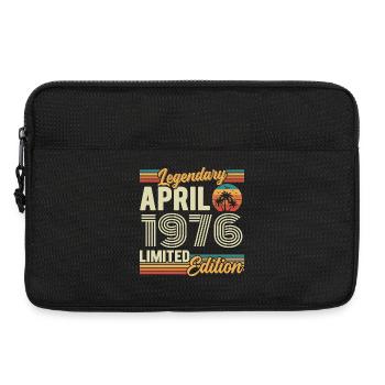 Avril 1976 Cadeau 50e Anniversaire - April 1976 - Sacoche pour ordinateur portable 13 pouces - noir - Devant