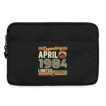 Avril 1984 Cadeau 42e Anniversaire - April 1984 - Sacoche pour ordinateur portable 13 pouces - noir - Devant