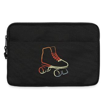 Patins à roulettes rétro vintage - Sacoche pour ordinateur portable 13 pouces - noir - Devant