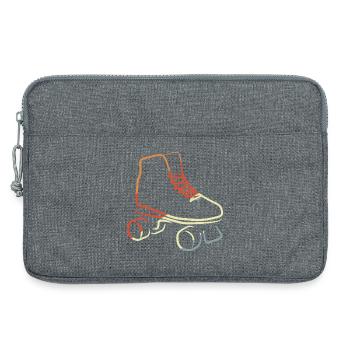Patins à roulettes rétro vintage - Sacoche pour ordinateur portable 13 pouces - gris chiné - Devant