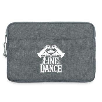 Handheart Line Dance - Laptop bag 13" - heather grey - Front
