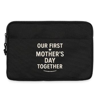 Première famille pour la fête des mères : Famille pour un cadeau de bébé maman - Sacoche pour ordinateur portable 13 pouces - noir - Devant