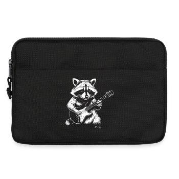 Raccoon Rock Guitar Jam - Laptop bag 13" - black - Front