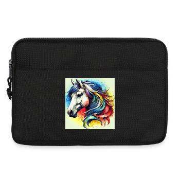Pferd - Laptoptasche 13" - Schwarz - Vorne