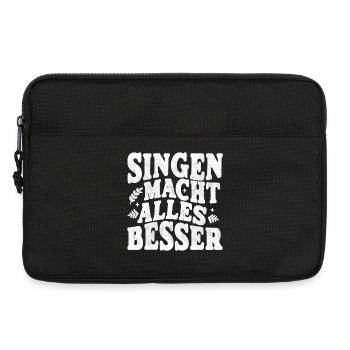 Singen macht alles besser - weiss - Laptoptasche 13" - Schwarz - Vorne
