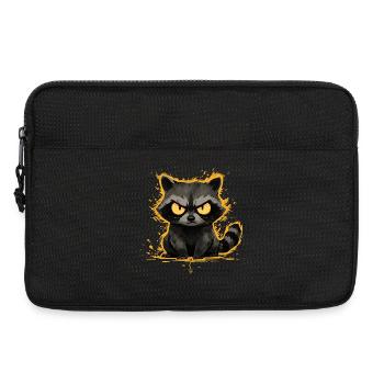Waschbär - Angry Cute Tier-Motiv - Laptoptasche 13" - Schwarz - Vorne