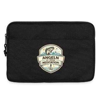 Angeln ist meine Meditation - Laptoptasche 13" - Schwarz - Vorne