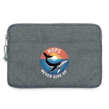 Hope/ Timmy the Whale in the Baltic Sea - Laptop bag 13" - heather grey - Front