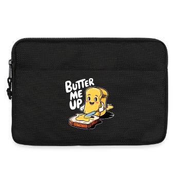 Butter Me Up Cartoon Toast Funny - Laptop bag 13" - black - Front