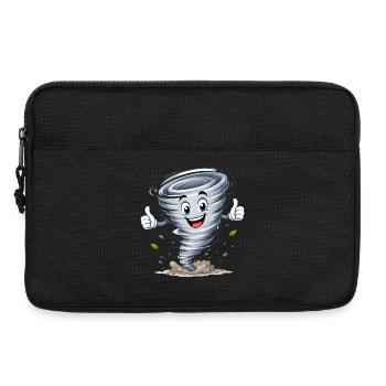 Lustiger Wirbelwind Tornado Wetter Motiv  - Laptoptasche 13" - Schwarz - Vorne