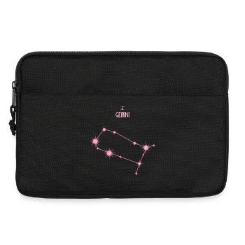 Gemini Zodiac Sign Star Constellation Pastel Pink - Laptop bag 13" - black - Front