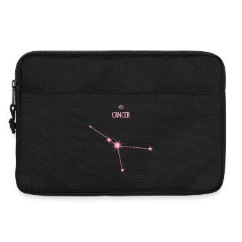 Krebs-Sternzeichen Sternbild Pastellrosa - Laptoptasche 13" - Schwarz - Vorne