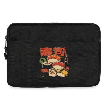 Sushi Retro Japan Style Illustration - Laptoptasche 13" - Schwarz - Vorne